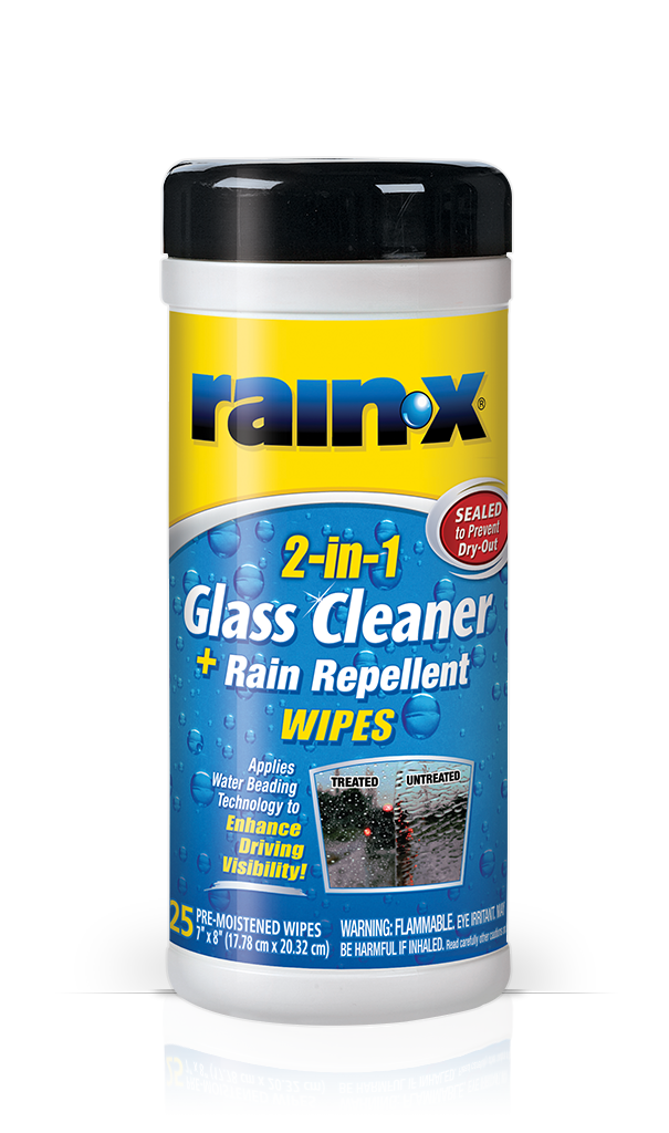 Rain-X 630021 Original Water Repellent Glass Cleaner Wipes - 10 Count